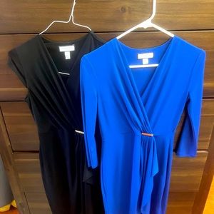 2 Charter Club size PP dress one blue and the other black (fits size 2-4)